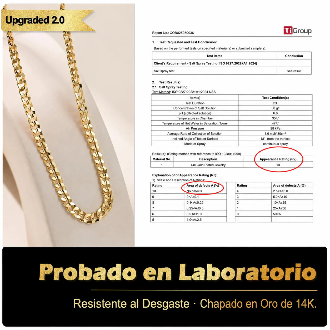 Cadena de Crucifijo chapada en oro de 14 quilates