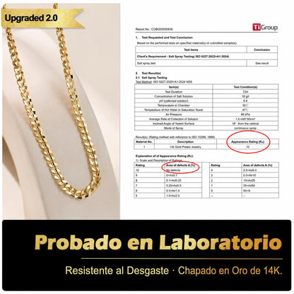 Cadena de Crucifijo chapada en oro de 14 quilates